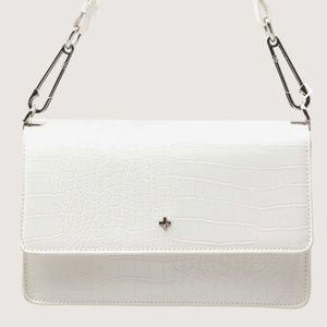 Peta + Jain Capri White Croc bag